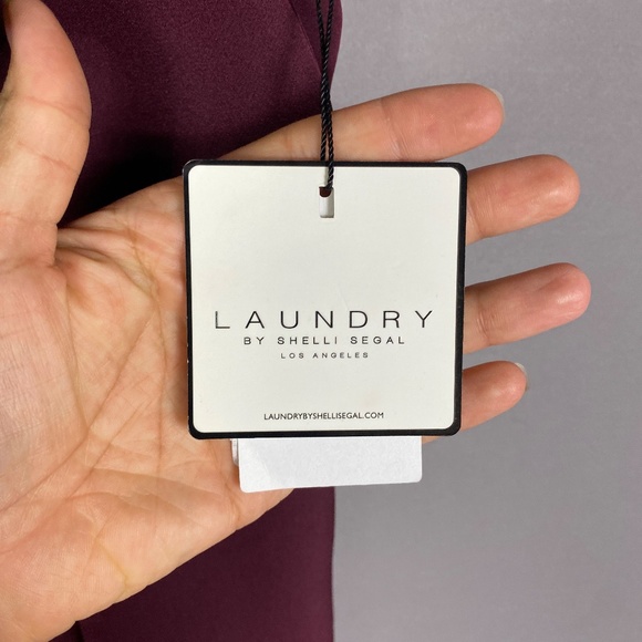 Laundry By Shelli Segal Womens Side Stripe Trousers in Wine Tasting Size 12 - Picture 12 of 13